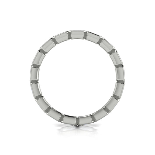 Bezel Set Emerald Cut Eternity Ring