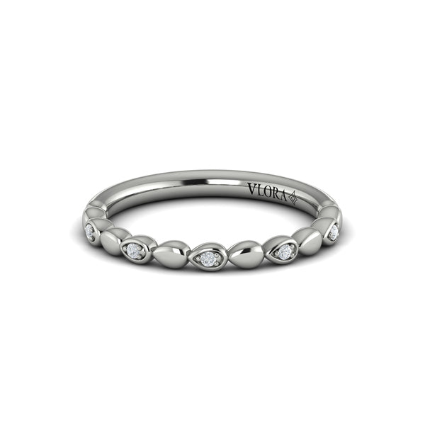 Stackable Bands Wedding Band in Platinum by Vlora Bridal
