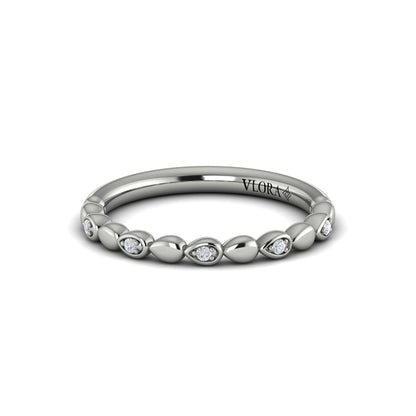 Stackable Bands Wedding Band in Platinum by Vlora Bridal