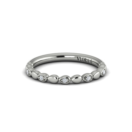 Stackable Bands Wedding Band in Platinum by Vlora Bridal