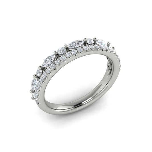 Stackable Bands Wedding Band in Platinum by Vlora Bridal