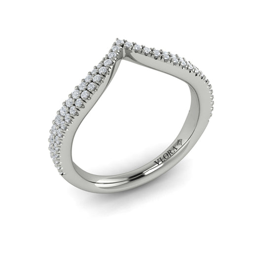 Contour Bands Wedding Band in Platinum by Vlora Bridal