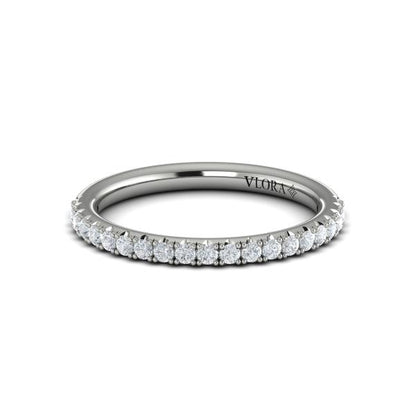 Matching Bands Wedding Band in 14K White Gold by Vlora Bridal