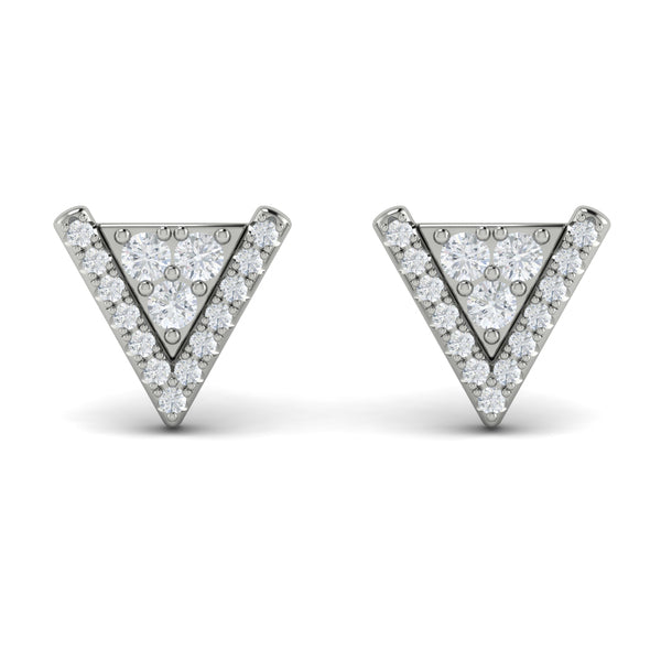 Diamond Trinity Stud Earrings
