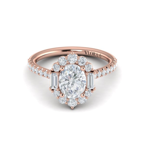 Harmony Halo Oval Engagement Ring