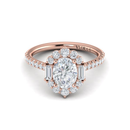 Harmony Halo Oval Engagement Ring