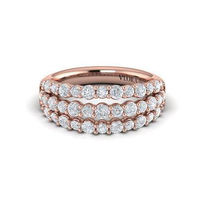 Diamond Double Row Statement Ring