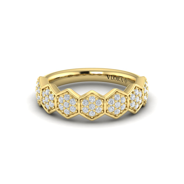 Diamond Cluster Honeycomb Ring