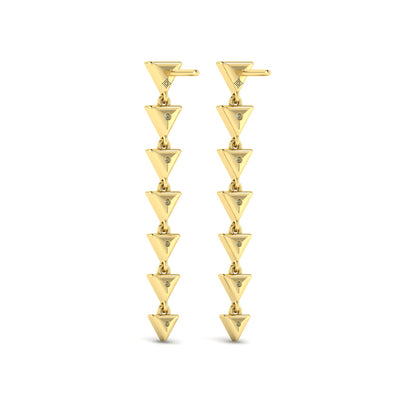 Diamond Trinity Drop Statement Earrings
