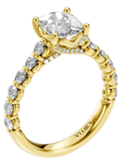 Bezel Diamond Accent Round Engagement Ring