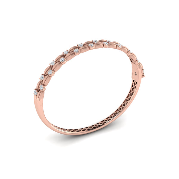 Double Cascade Bangle with Satin Finish