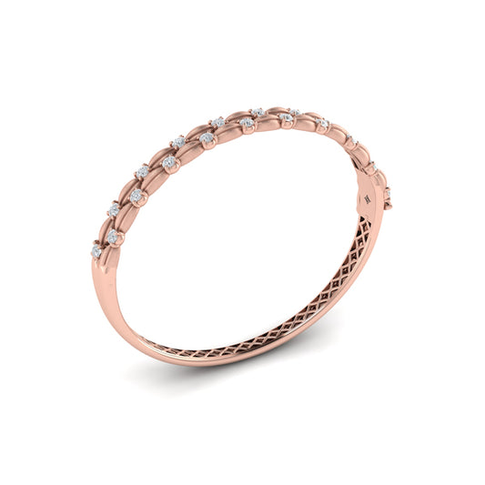 Double Cascade Bangle with Satin Finish