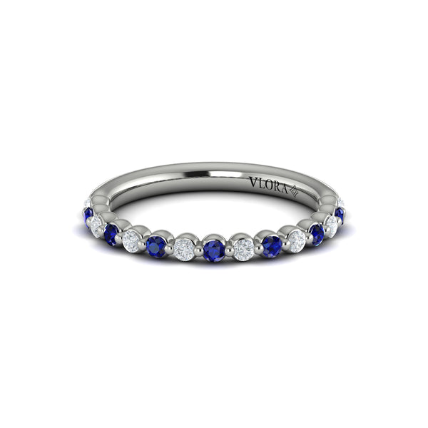 Diamond and Blue Sapphire Ring