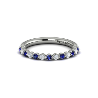 Diamond and Blue Sapphire Ring