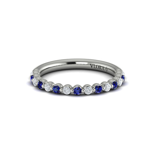 Diamond and Blue Sapphire Ring