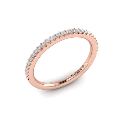 Matching Bands Wedding Band in 14K Rose Gold by Vlora Bridal