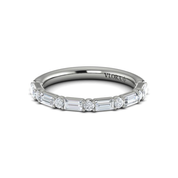 Matching Band for Daring Deco Emerald Cut Engagement Ring