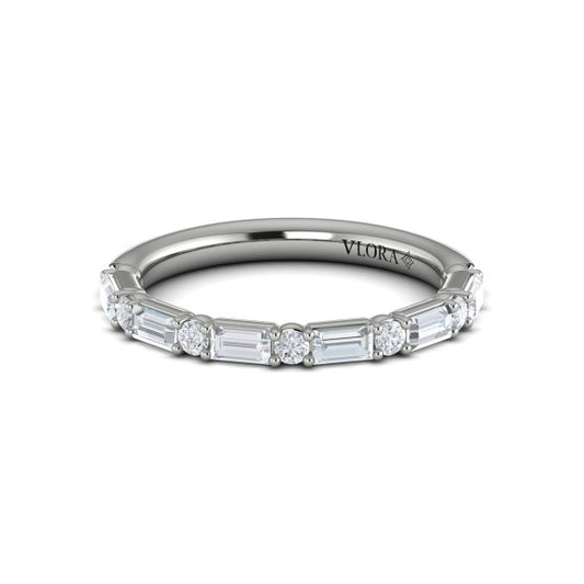 Matching Band for Daring Deco Emerald Cut Engagement Ring