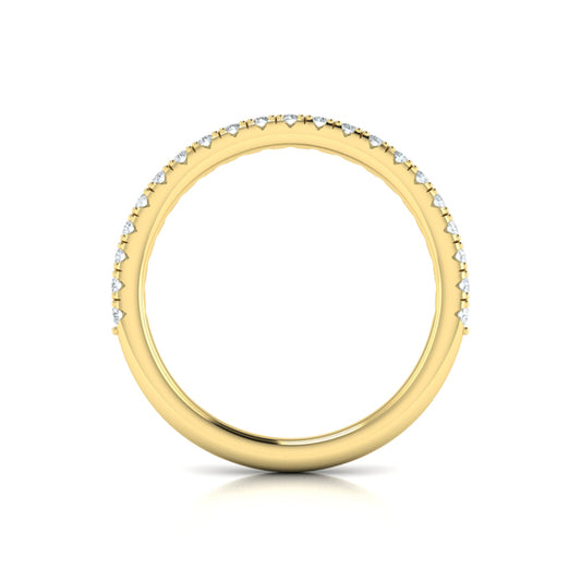 Matching Band for Contoured Bezel Diamond Engagement Ring