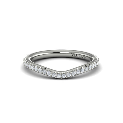 Matching Bands Wedding Band in 14K White Gold by Vlora Bridal
