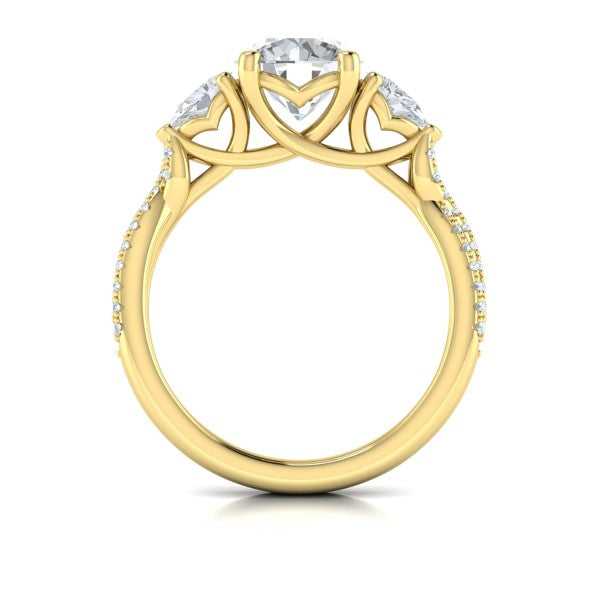 Entwined Three Stone Engagement Ring