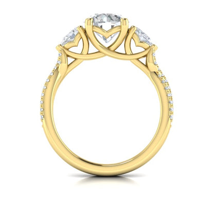Entwined Three Stone Engagement Ring