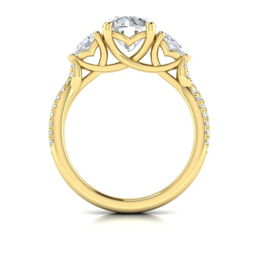 Entwined Three Stone Engagement Ring