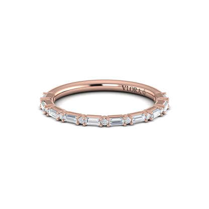 Matching Bands Wedding Band in 14K Rose Gold by Vlora Bridal