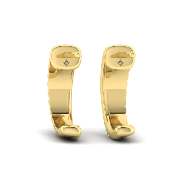 Textured Demi Hoop Earrings