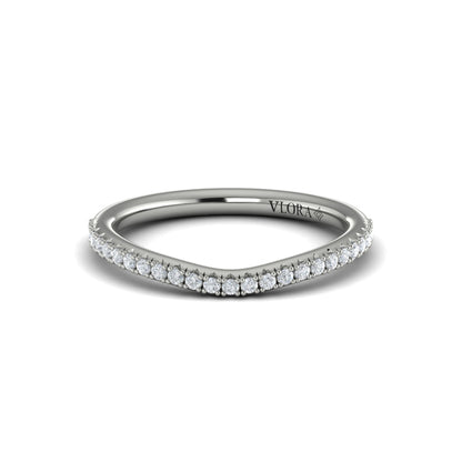 Matching Bands Wedding Band in 14K White Gold by Vlora Bridal