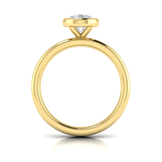 Pear Bezel Solitaire Engagement Ring