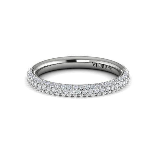 Matching Band for Shimmering Engagement Ring with Micropave Band