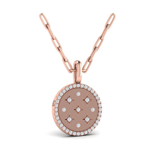 Star Diamonds and Diamond Pendant Necklace