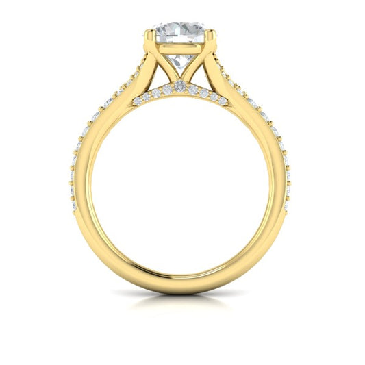 Charming Cathedral Split Shank Engagement Ring