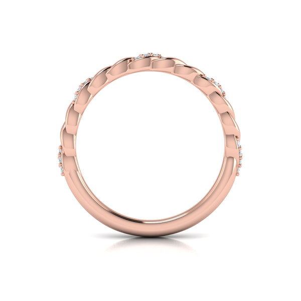 Braided Pavé Diamond Band