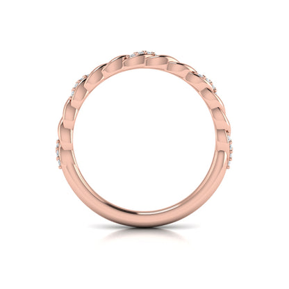 Braided Pavé Diamond Band