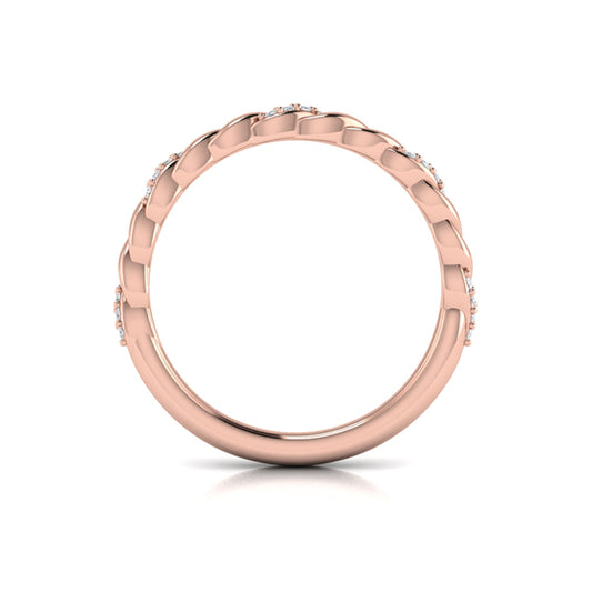 Braided Pavé Diamond Band