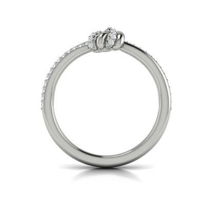 Pavé Diamond Knot Ring