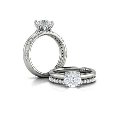 Matching Band for Elegant Classic Solitaire Engagement Ring