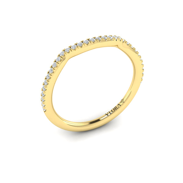 Matching Bands Wedding Band in 14K Yellow Gold by Vlora Bridal