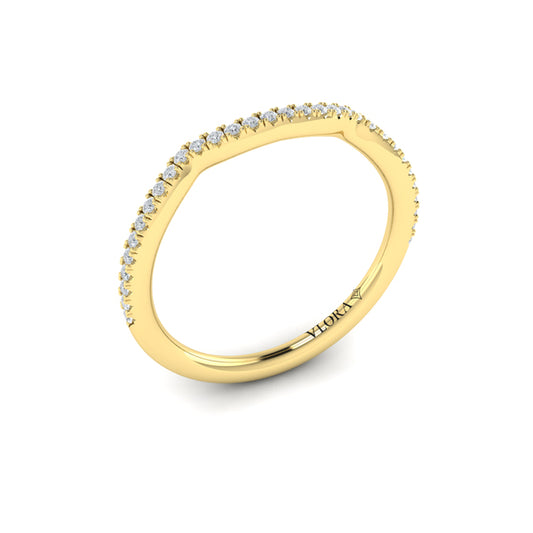 Matching Bands Wedding Band in 14K Yellow Gold by Vlora Bridal