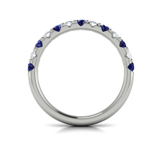 Sapphire and Diamond Stackable Band