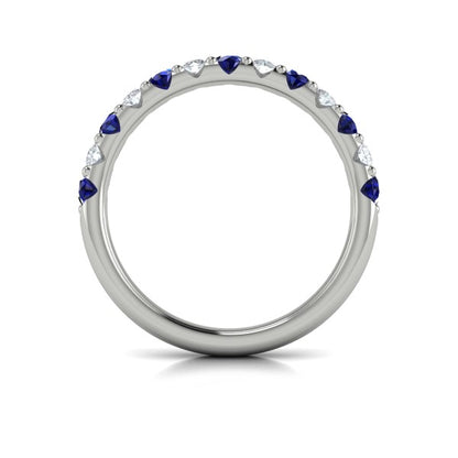 Sapphire and Diamond Stackable Band