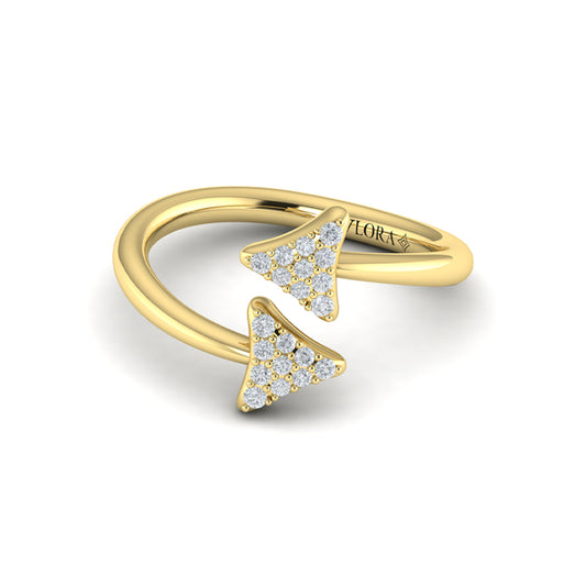 Diamond Trinity Wrap Ring