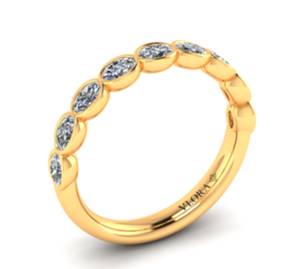 Matchign Band for Bezel Oval Diamond Band Engagement Ring