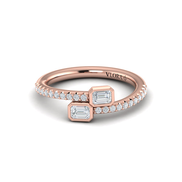 Diamond Baguette Wrap Ring