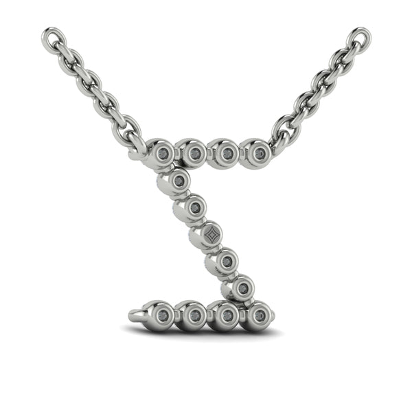 Diamond Alphabet Pendant Necklace, Z