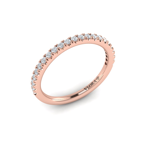 Matching Bands Wedding Band in 14K Rose Gold by Vlora Bridal