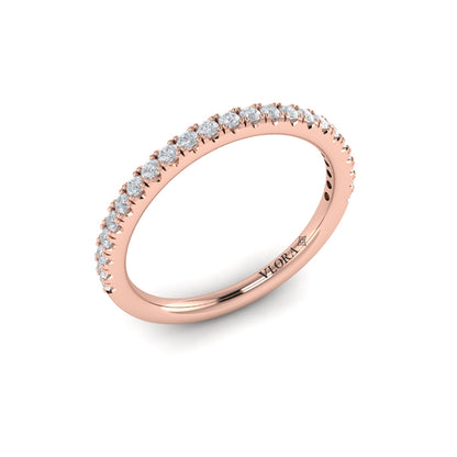 Matching Bands Wedding Band in 14K Rose Gold by Vlora Bridal