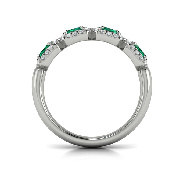 Diamond and Emerald Statement Ring